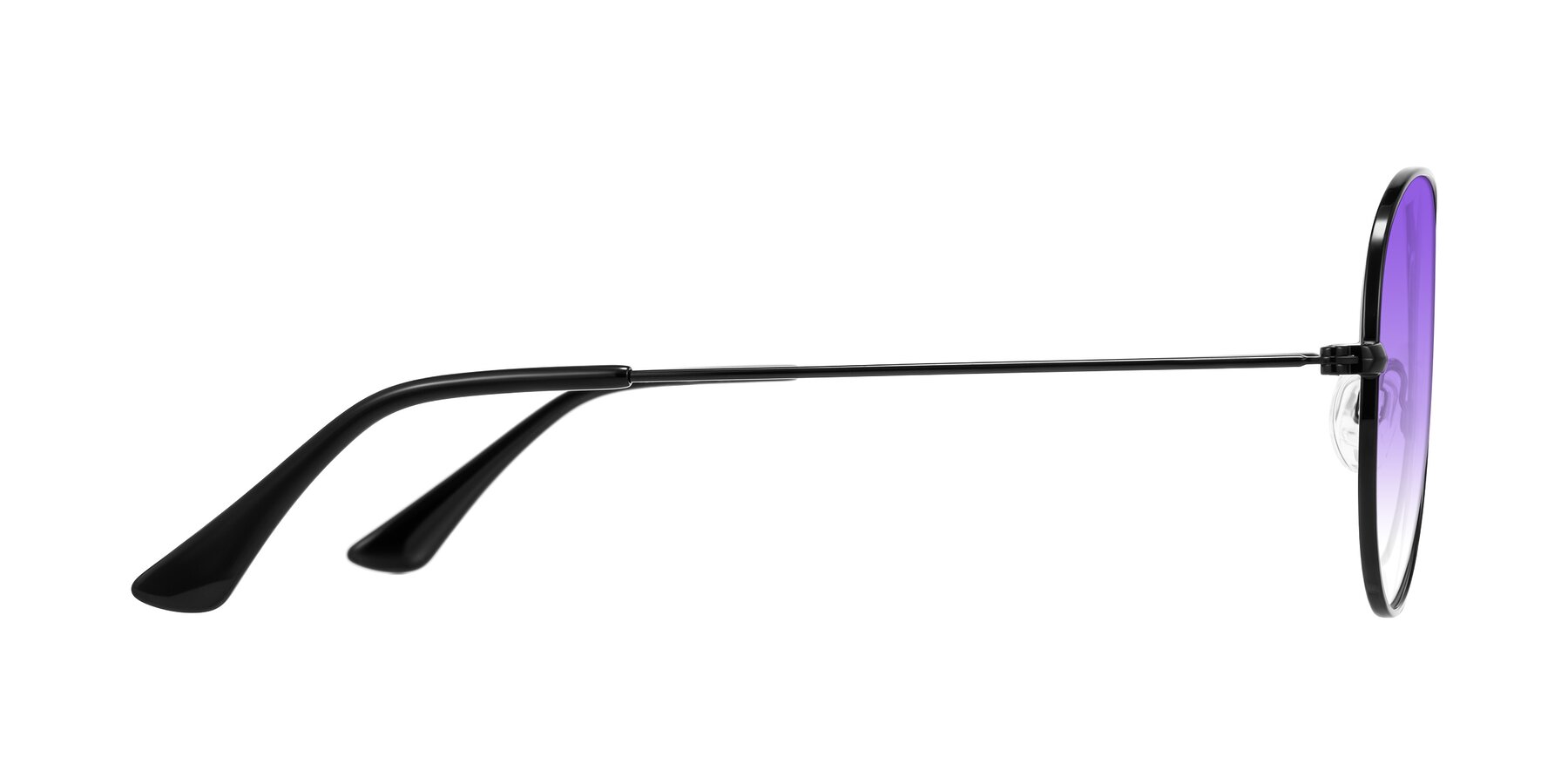 Side of Yesterday in Black with Purple Gradient Lenses
