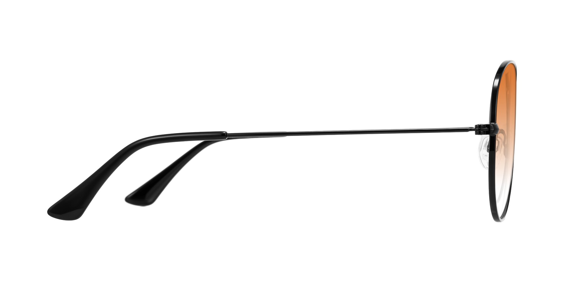 Side of Yesterday in Black with Orange Gradient Lenses