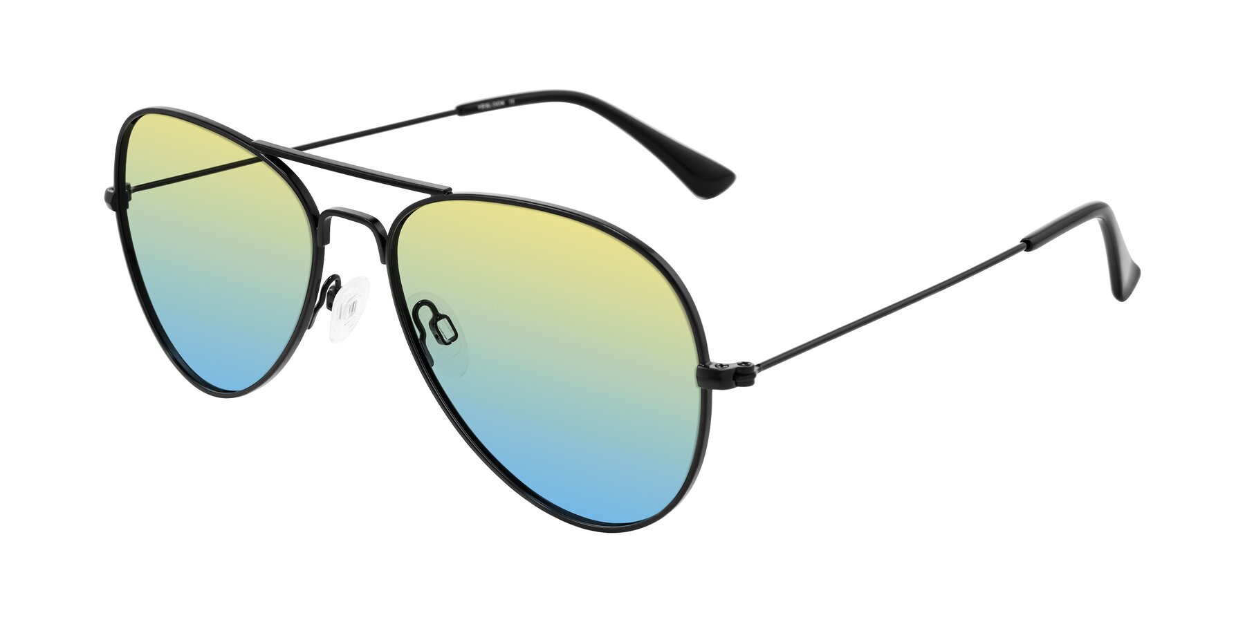 Angle of Yesterday in Black with Yellow / Blue Gradient Lenses