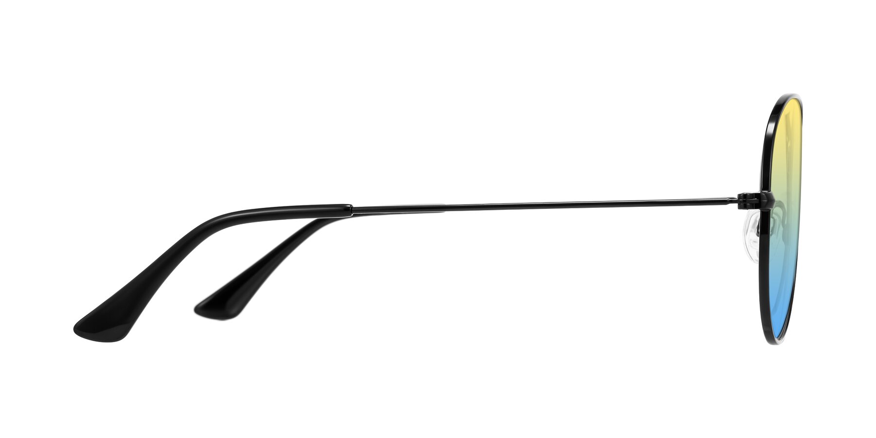 Side of Yesterday in Black with Yellow / Blue Gradient Lenses