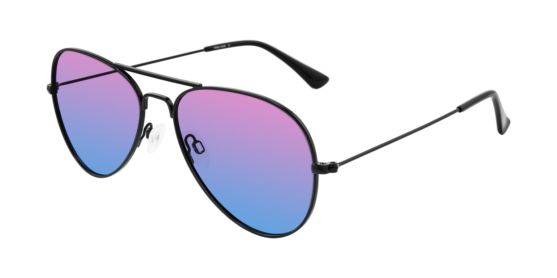 Angle of Yesterday in Black with Pink / Blue Gradient Lenses