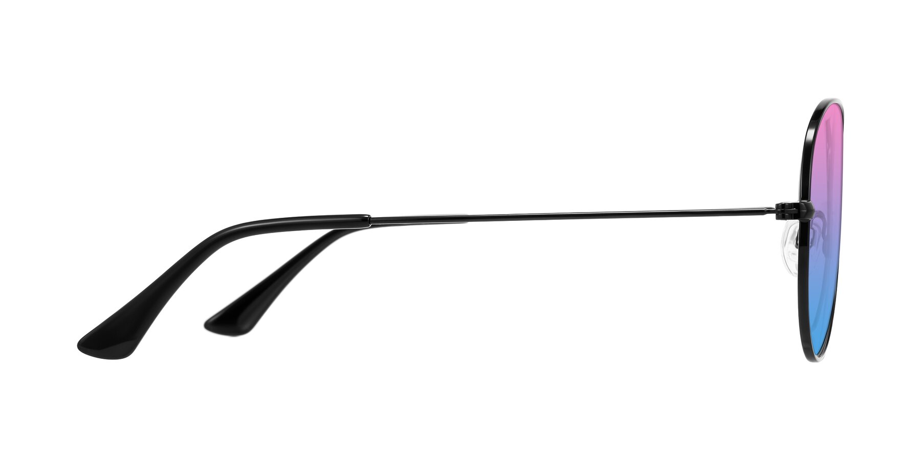 Side of Yesterday in Black with Pink / Blue Gradient Lenses