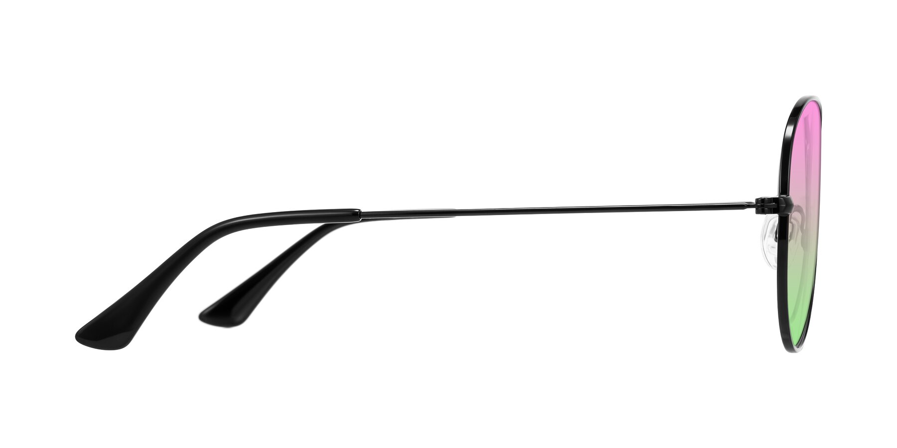 Side of Yesterday in Black with Pink / Green Gradient Lenses