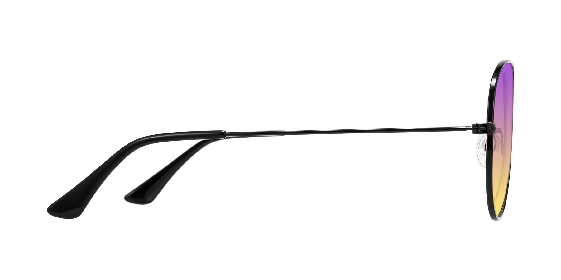 Side of Yesterday in Black with Purple / Yellow Gradient Lenses