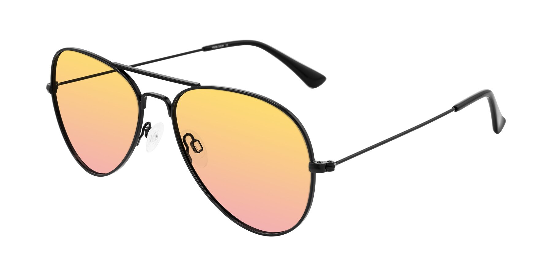 Angle of Yesterday in Black with Yellow / Pink Gradient Lenses