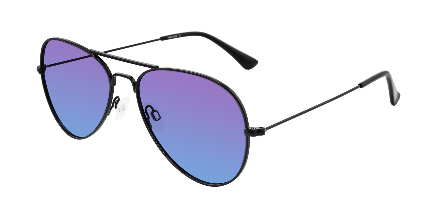 Angle of Yesterday in Black with Purple / Blue Gradient Lenses