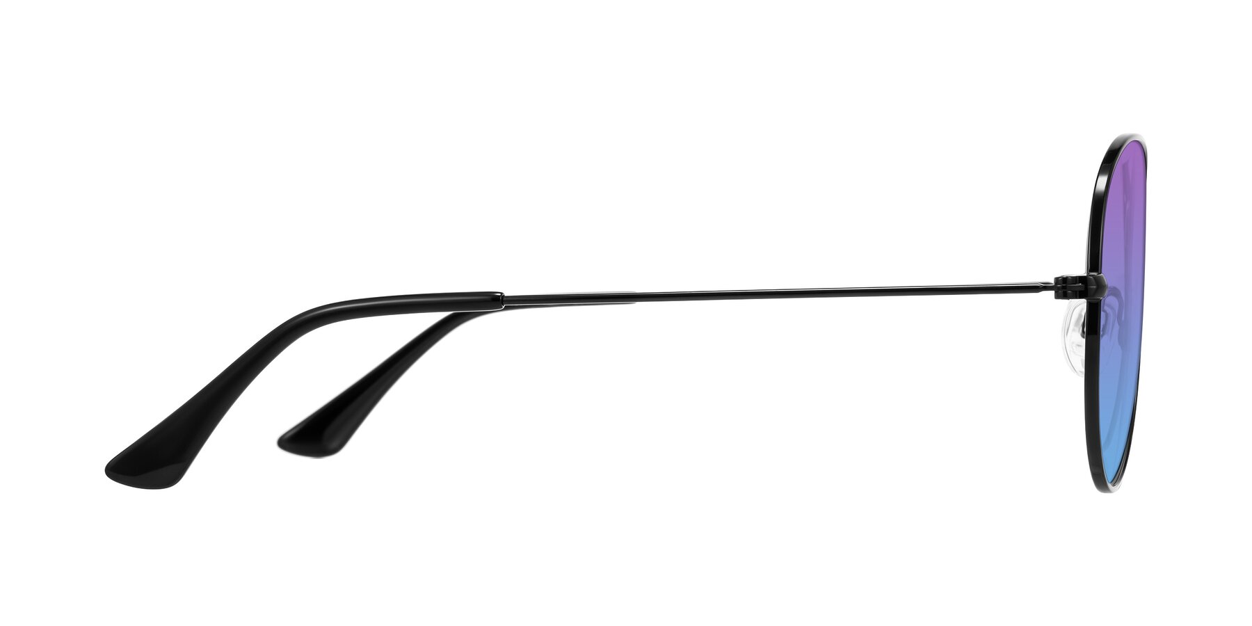 Side of Yesterday in Black with Purple / Blue Gradient Lenses