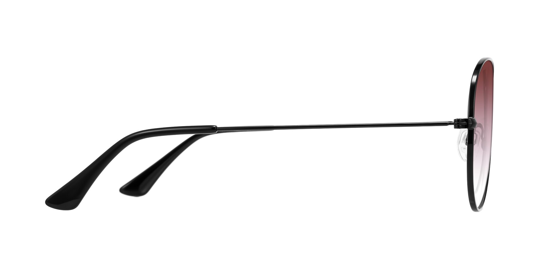 Side of Yesterday in Black with Garnet Gradient Lenses