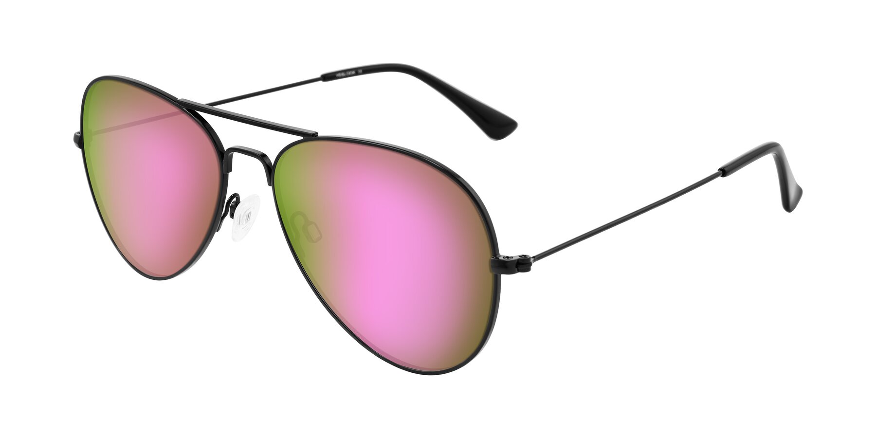 Angle of Yesterday in Black with Pink Mirrored Lenses