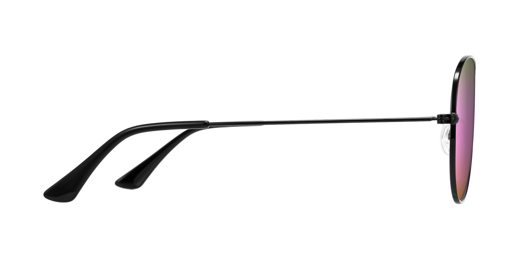 Side of Yesterday in Black with Pink Mirrored Lenses
