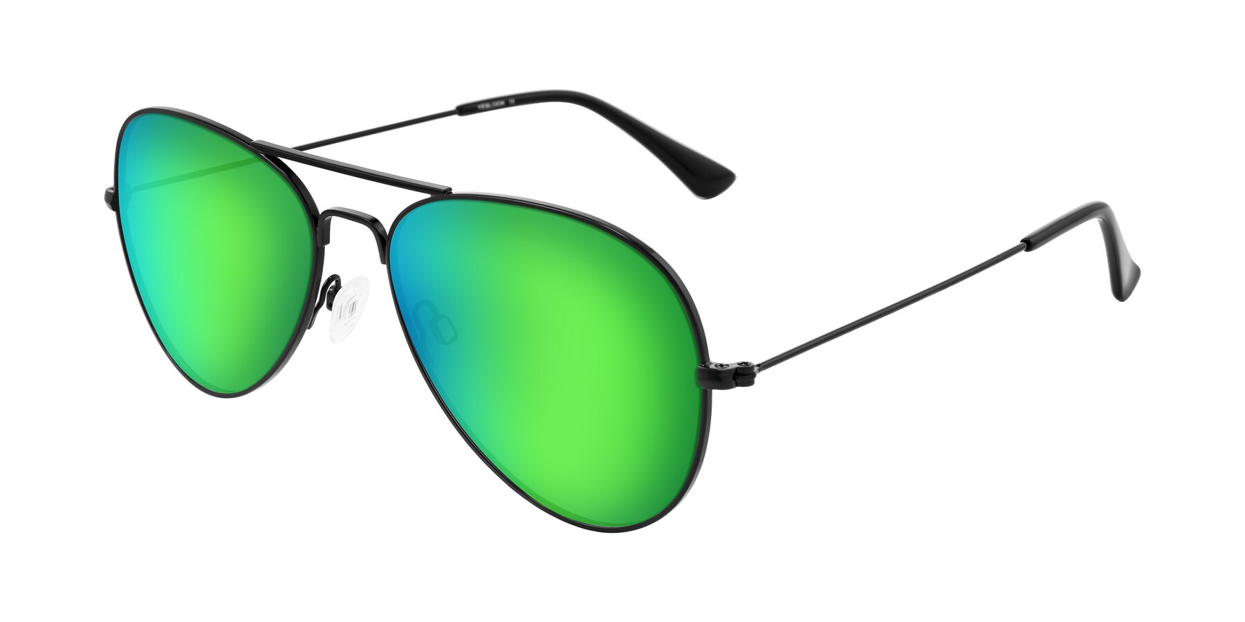 Angle of Yesterday in Black with Green Mirrored Lenses