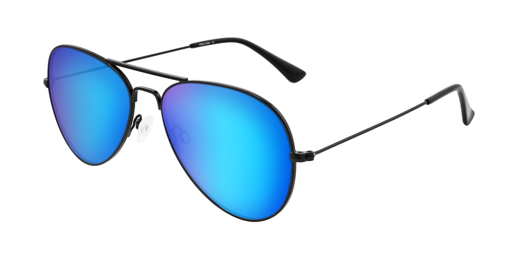 Angle of Yesterday in Black with Blue Mirrored Lenses