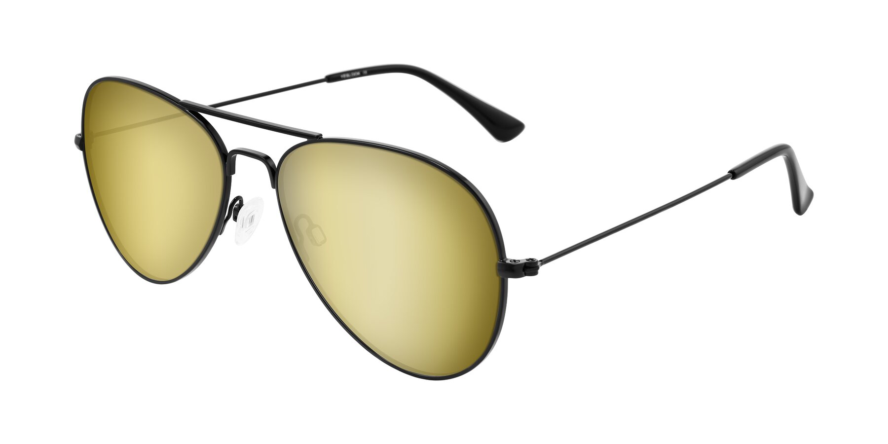 Angle of Yesterday in Black with Gold Mirrored Lenses