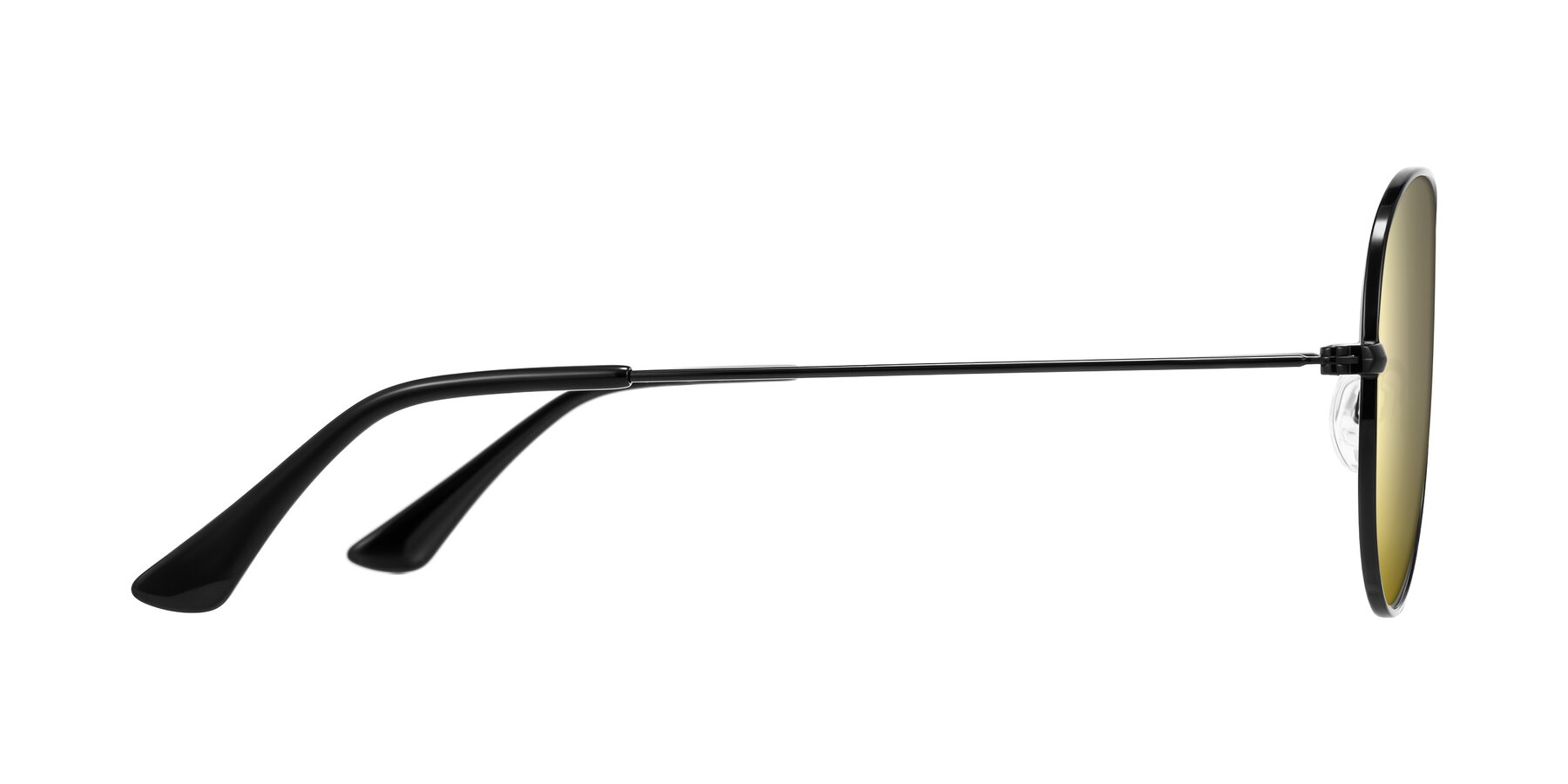 Side of Yesterday in Black with Gold Mirrored Lenses