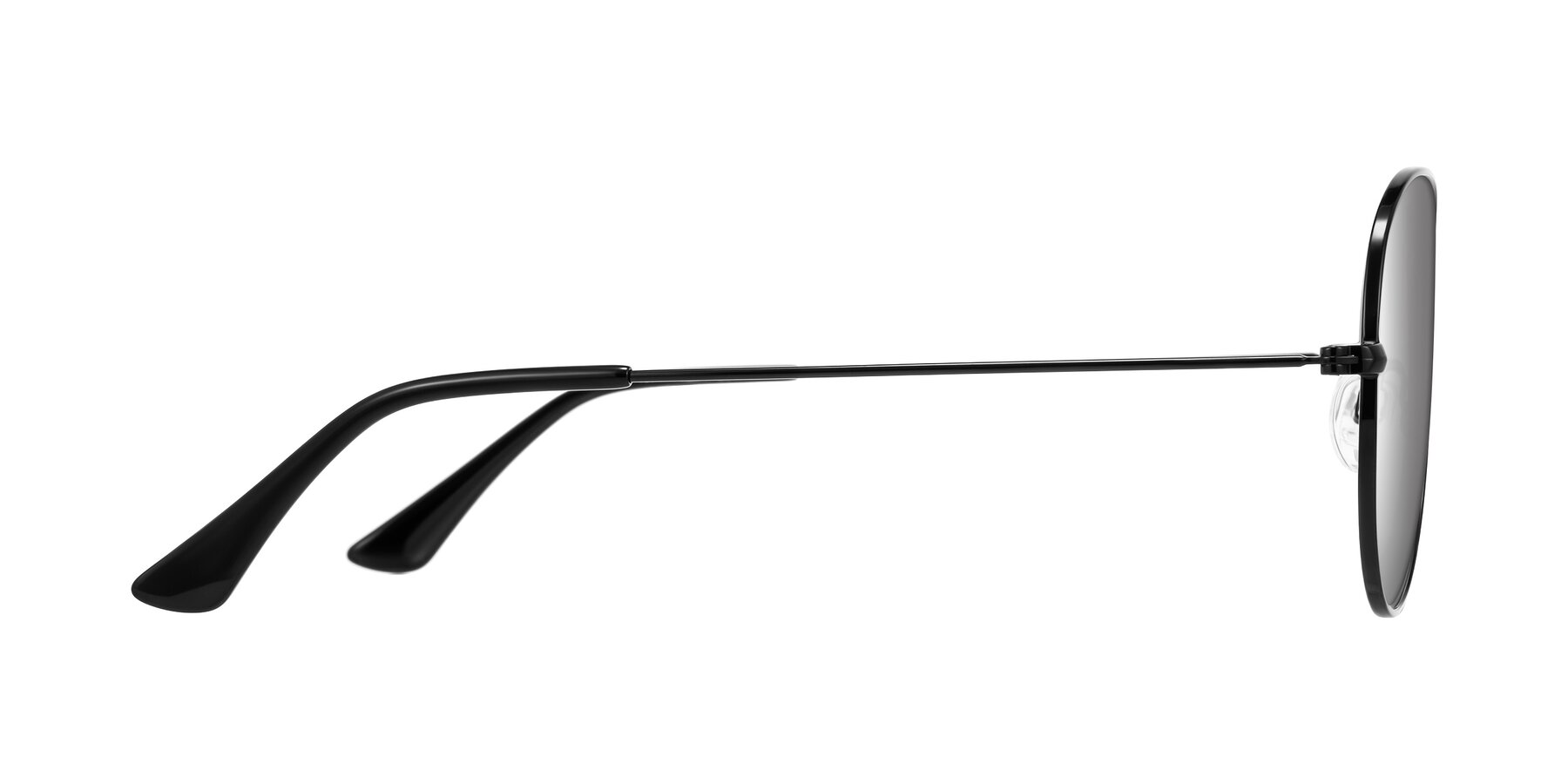 Side of Yesterday in Black with Silver Mirrored Lenses
