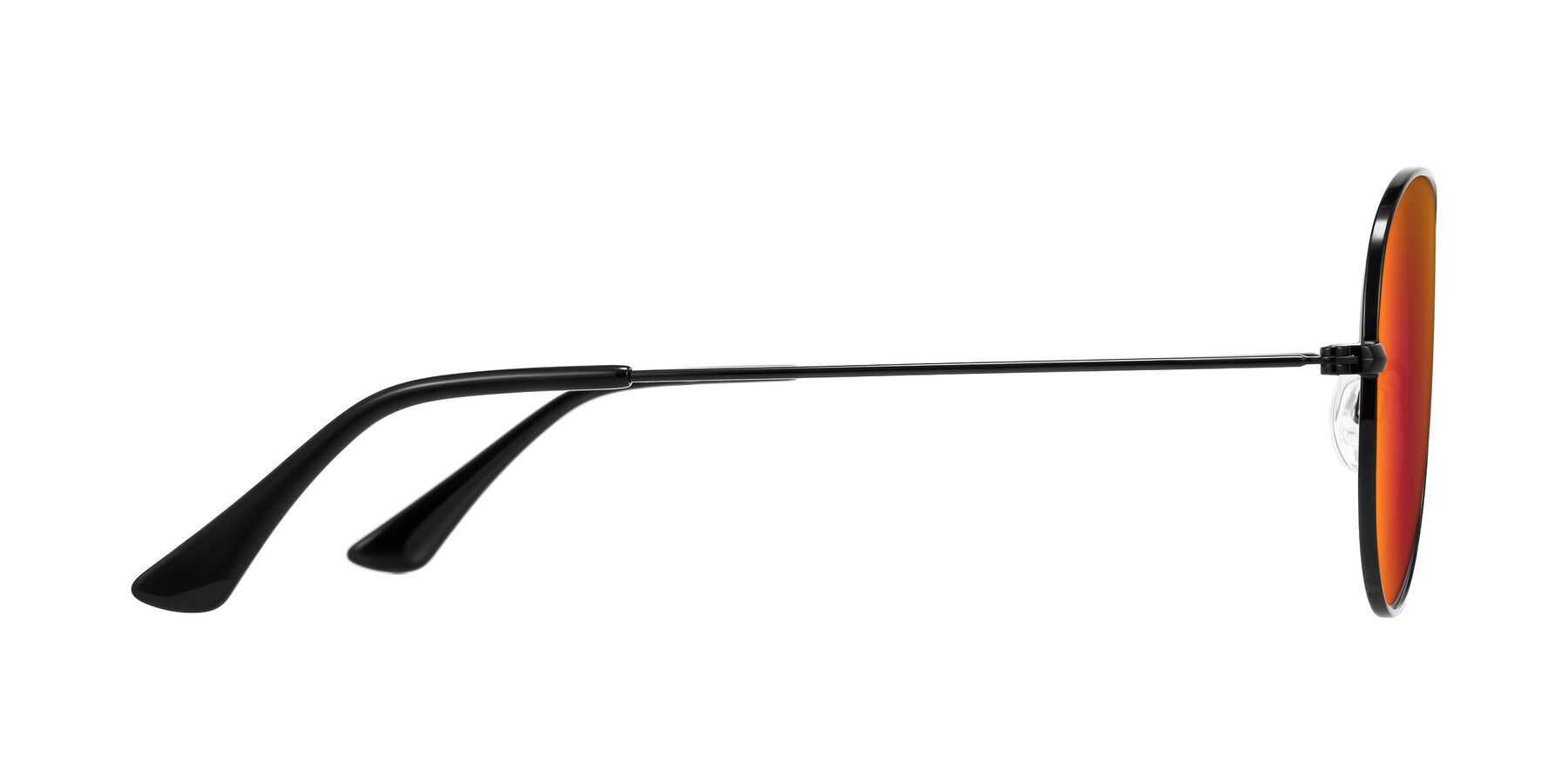 Side of Yesterday in Black with Red Gold Mirrored Lenses
