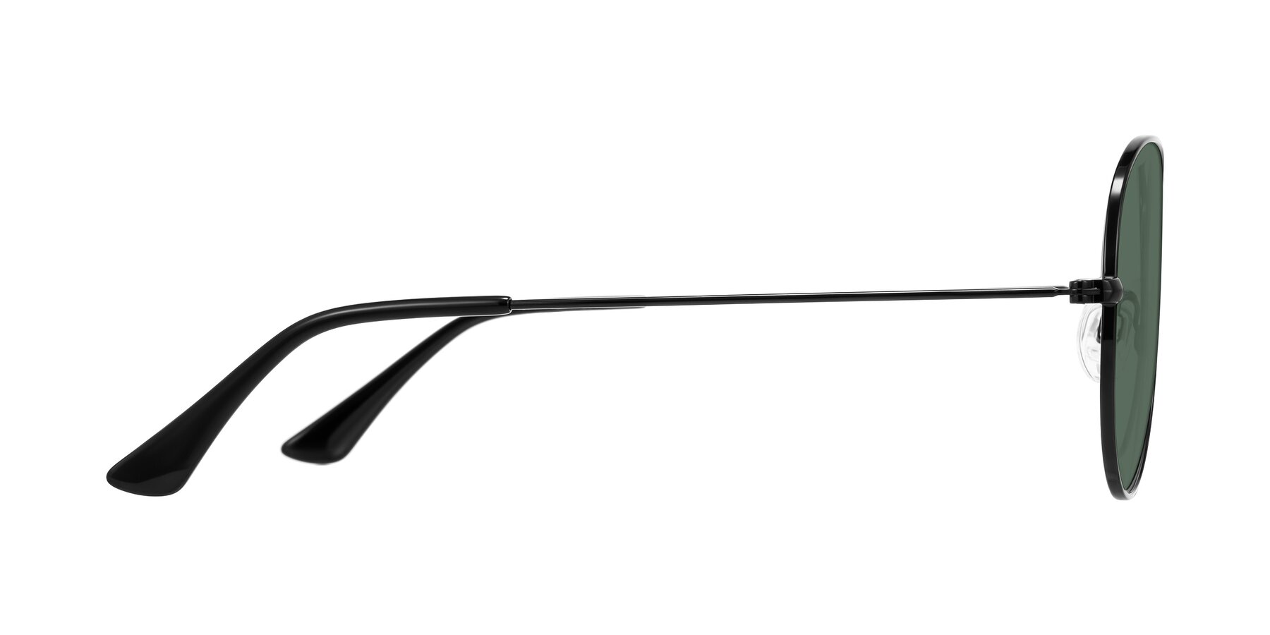 Side of Yesterday in Black with Green Polarized Lenses