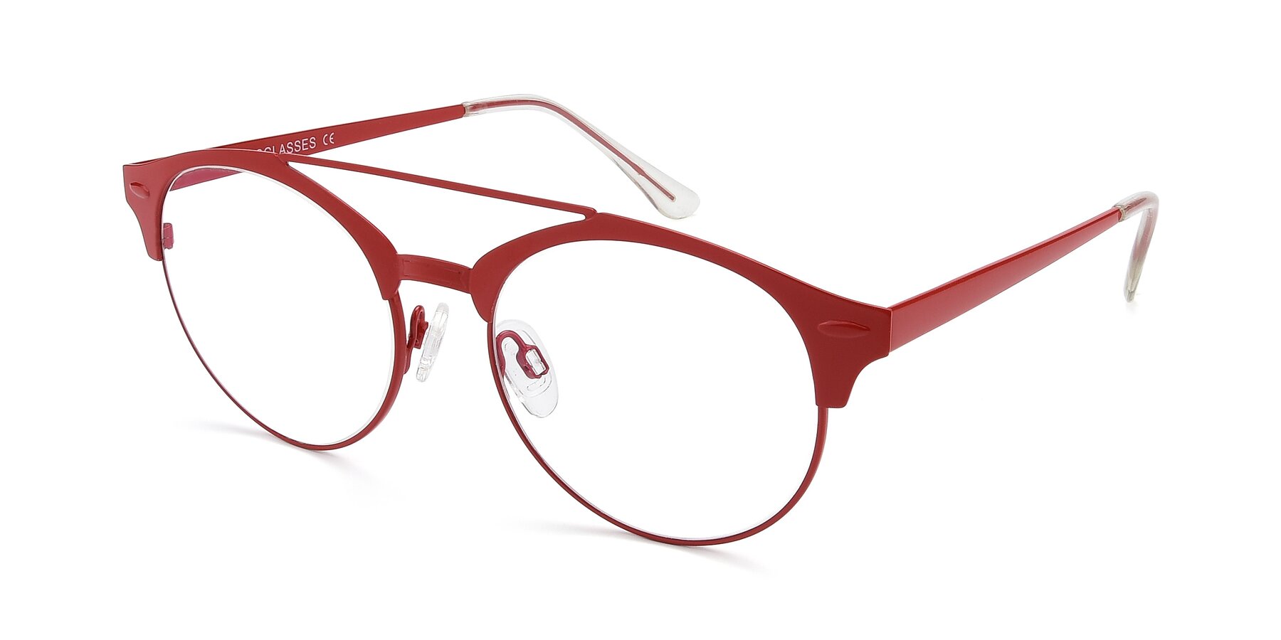 Angle of SSR183 in Red with Clear Reading Eyeglass Lenses