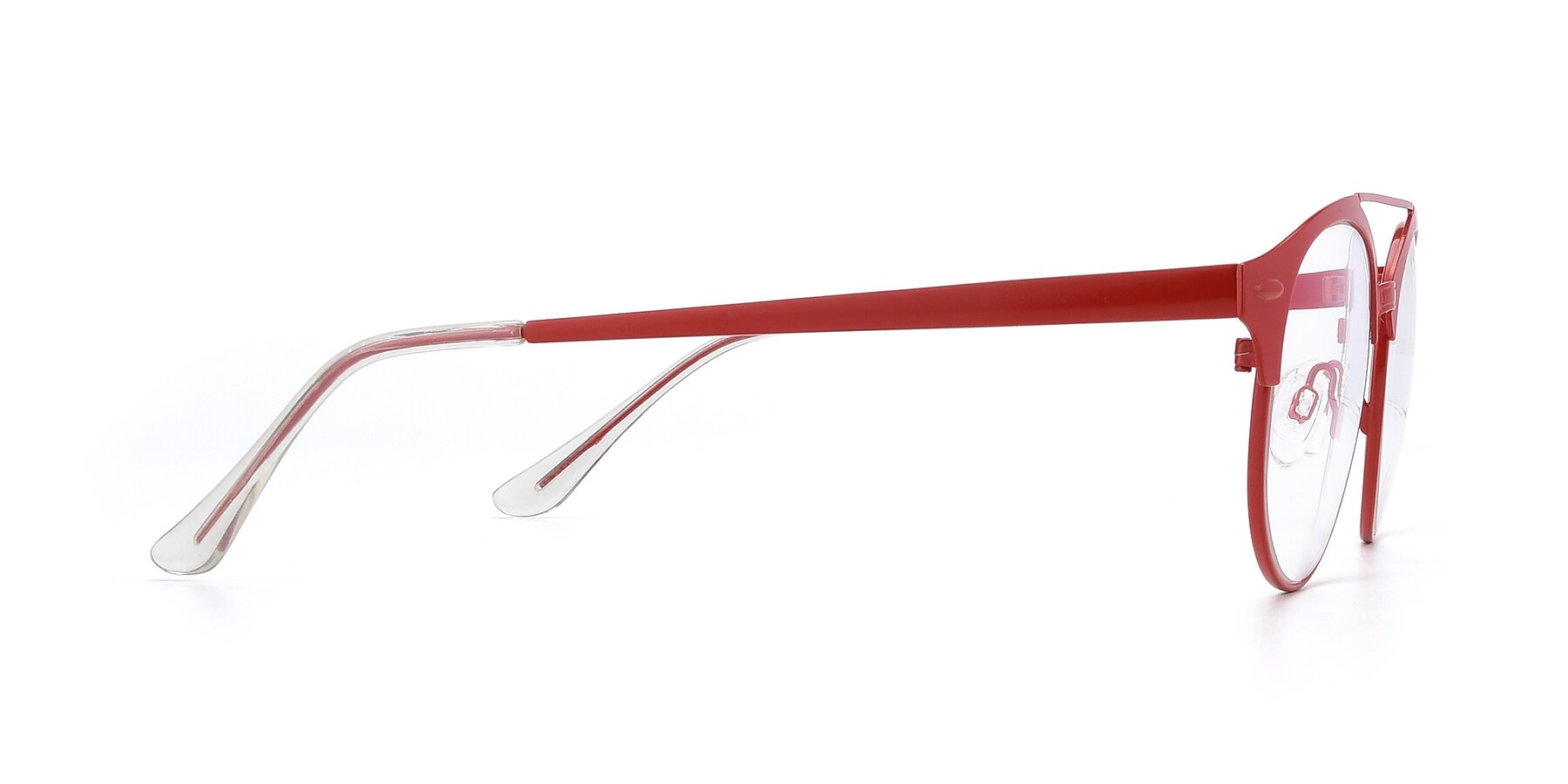 Side of SSR183 in Red with Clear Reading Eyeglass Lenses