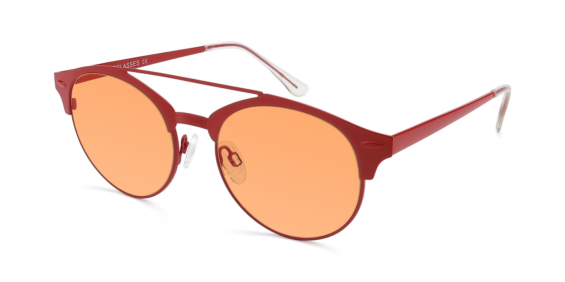 Angle of SSR183 in Red with Medium Orange Tinted Lenses