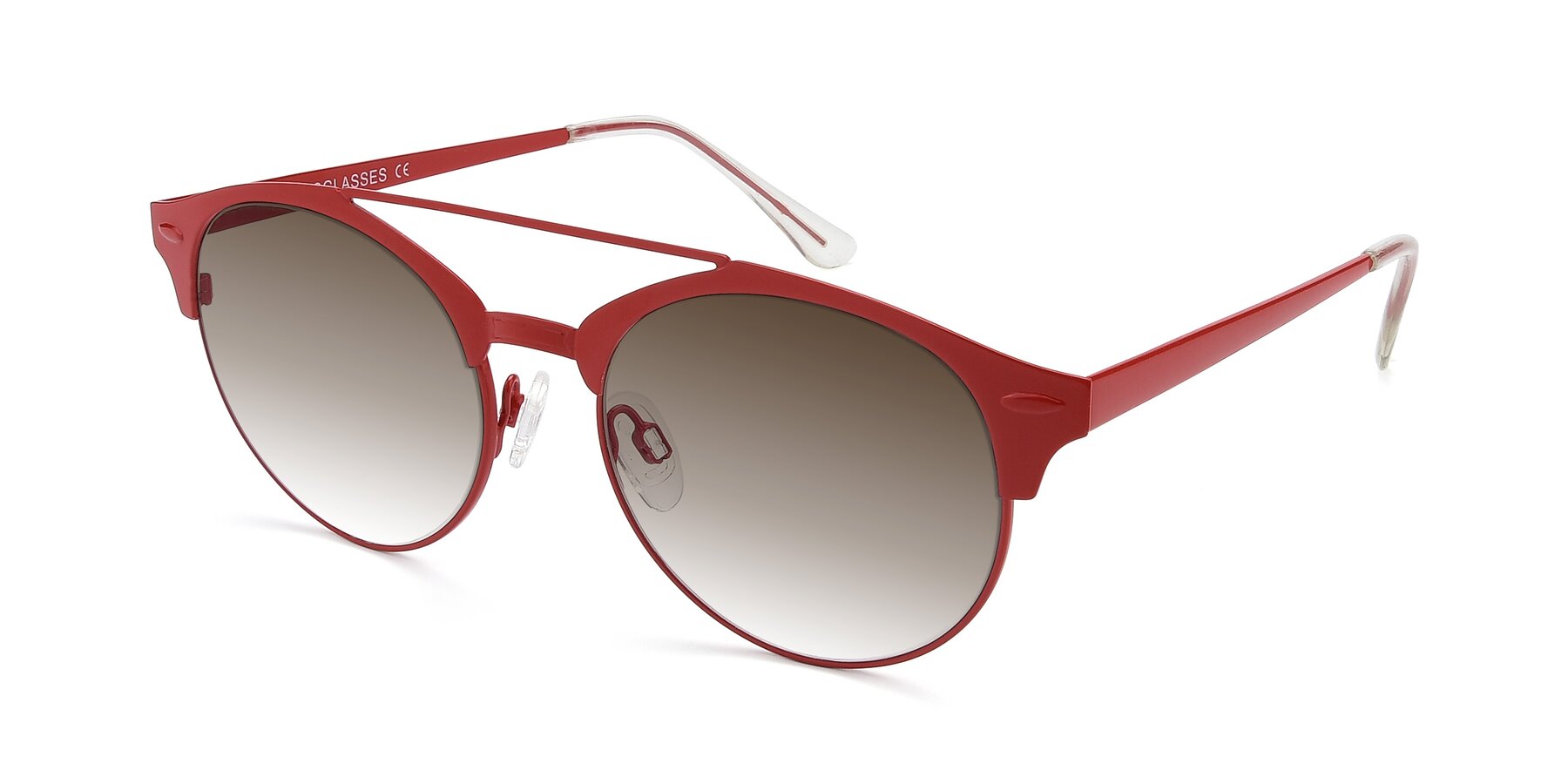 Angle of SSR183 in Red with Brown Gradient Lenses