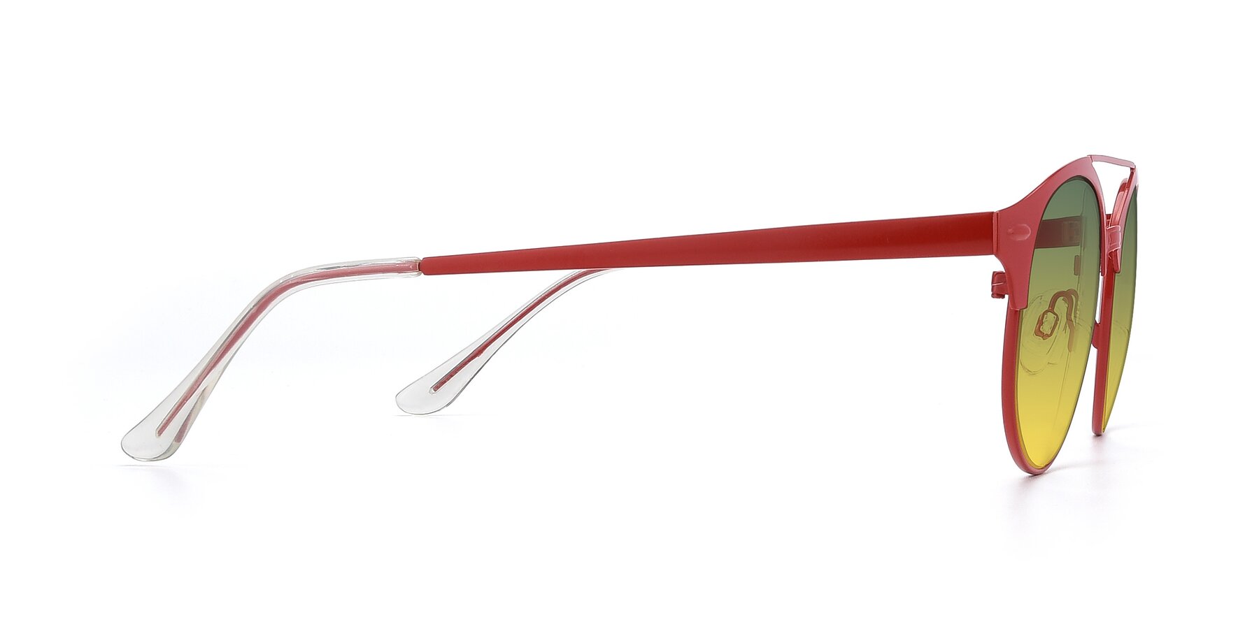 Side of SSR183 in Red with Green / Yellow Gradient Lenses