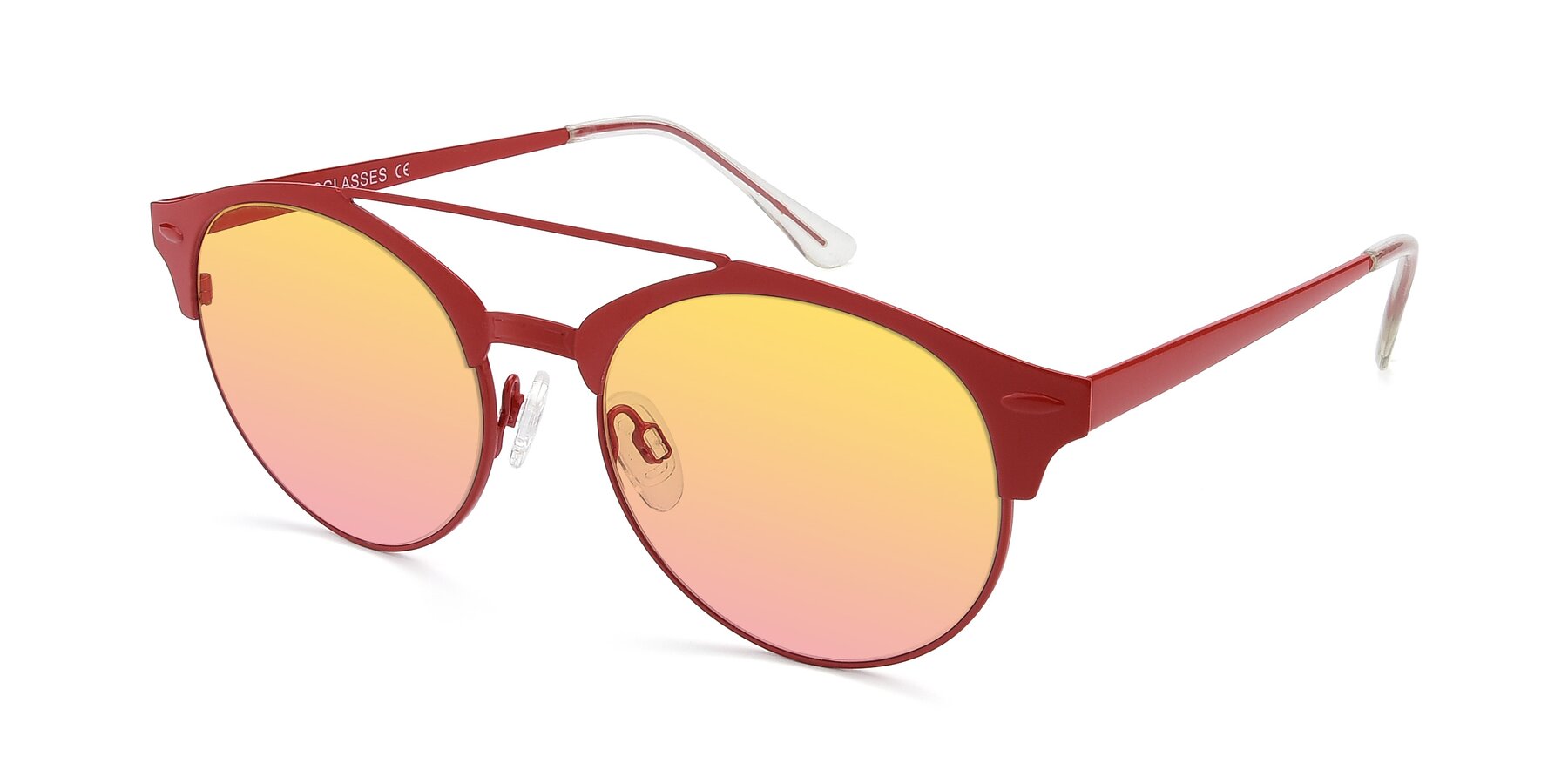 Angle of SSR183 in Red with Yellow / Pink Gradient Lenses