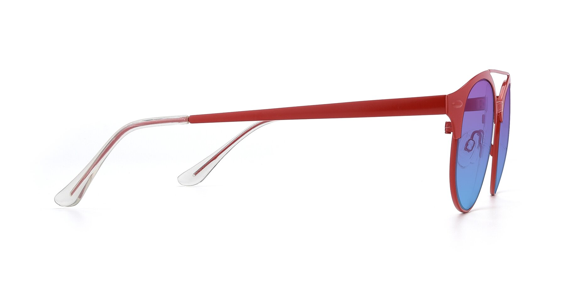 Side of SSR183 in Red with Purple / Blue Gradient Lenses