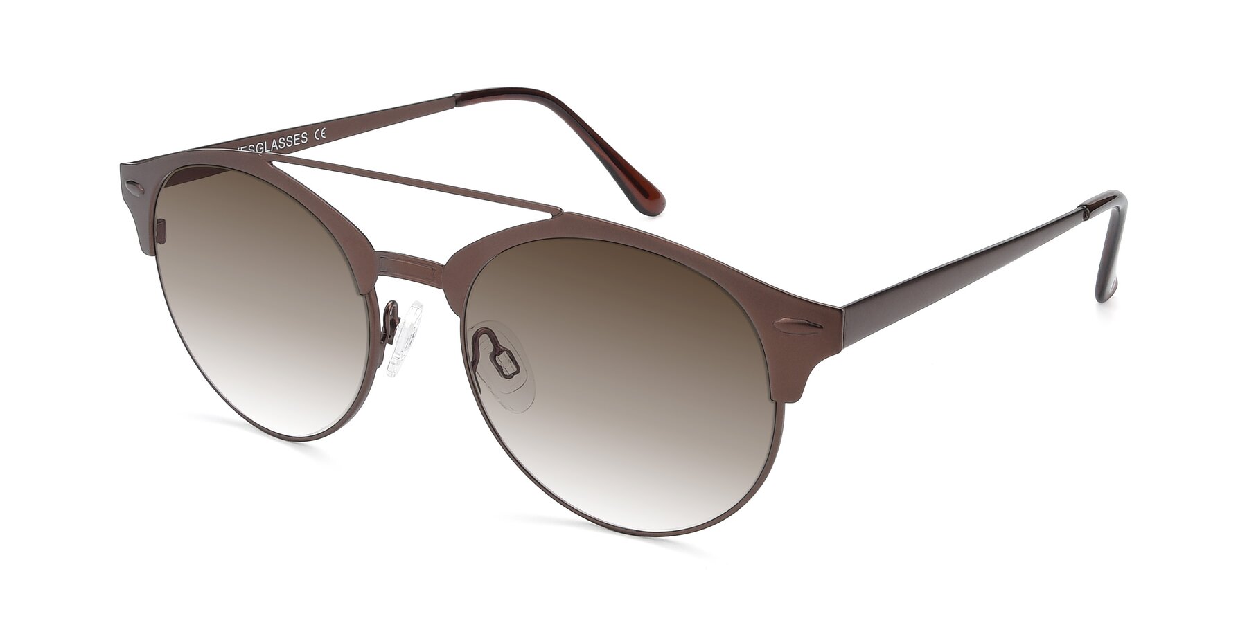 Angle of SSR183 in Chocolate with Brown Gradient Lenses