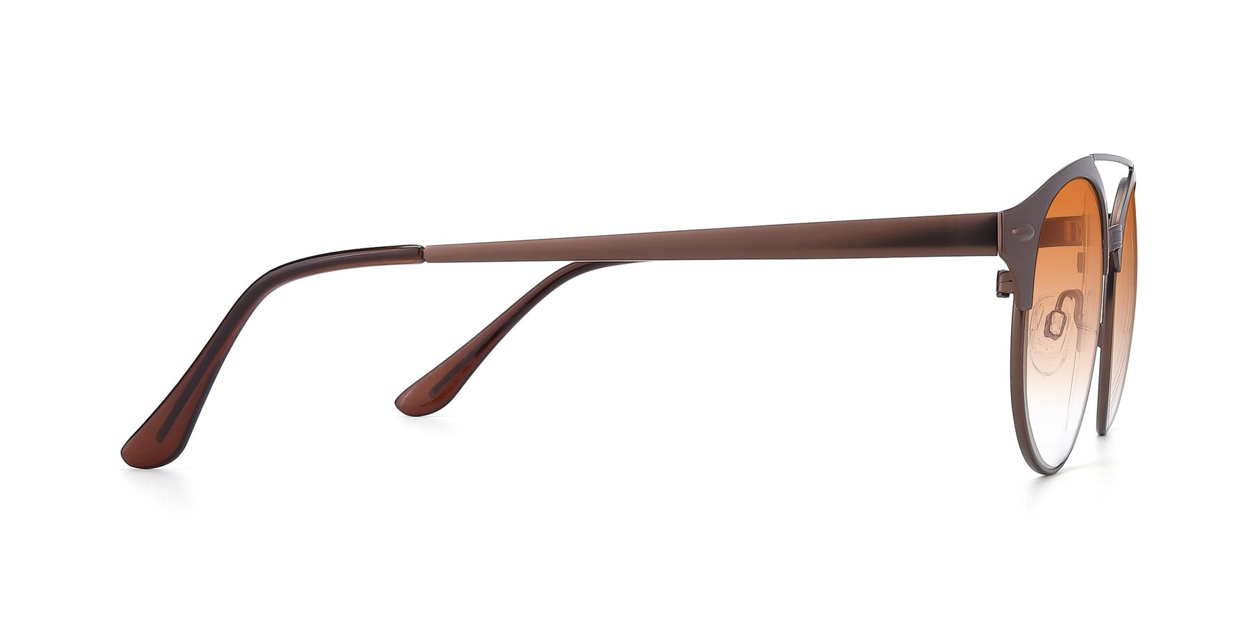Side of SSR183 in Chocolate with Orange Gradient Lenses
