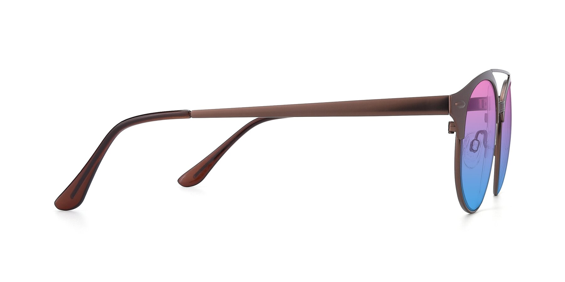 Side of SSR183 in Chocolate with Pink / Blue Gradient Lenses