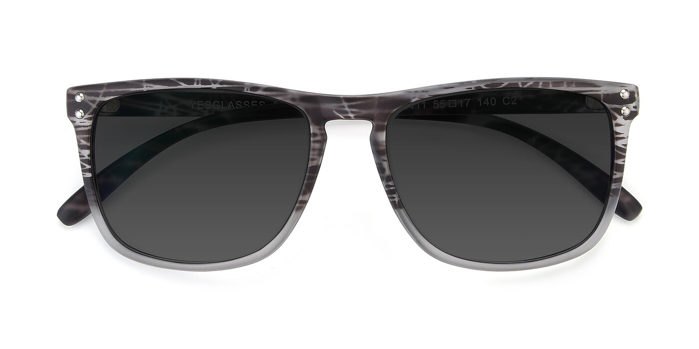 SSR411 - Translucent Floral Grey Tinted Sunglasses