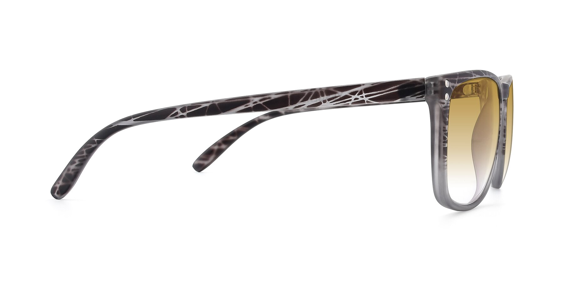 Side of SSR411 in Translucent Floral Grey with Champagne Gradient Lenses