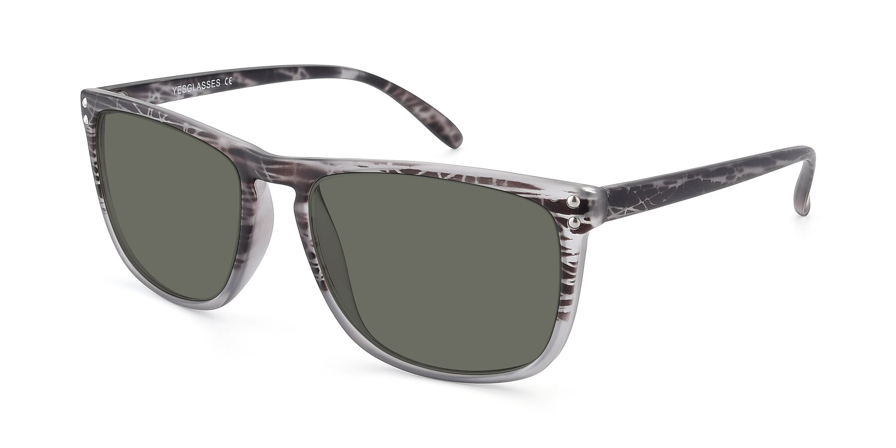 Angle of SSR411 in Translucent Floral Grey with Gray Polarized Lenses