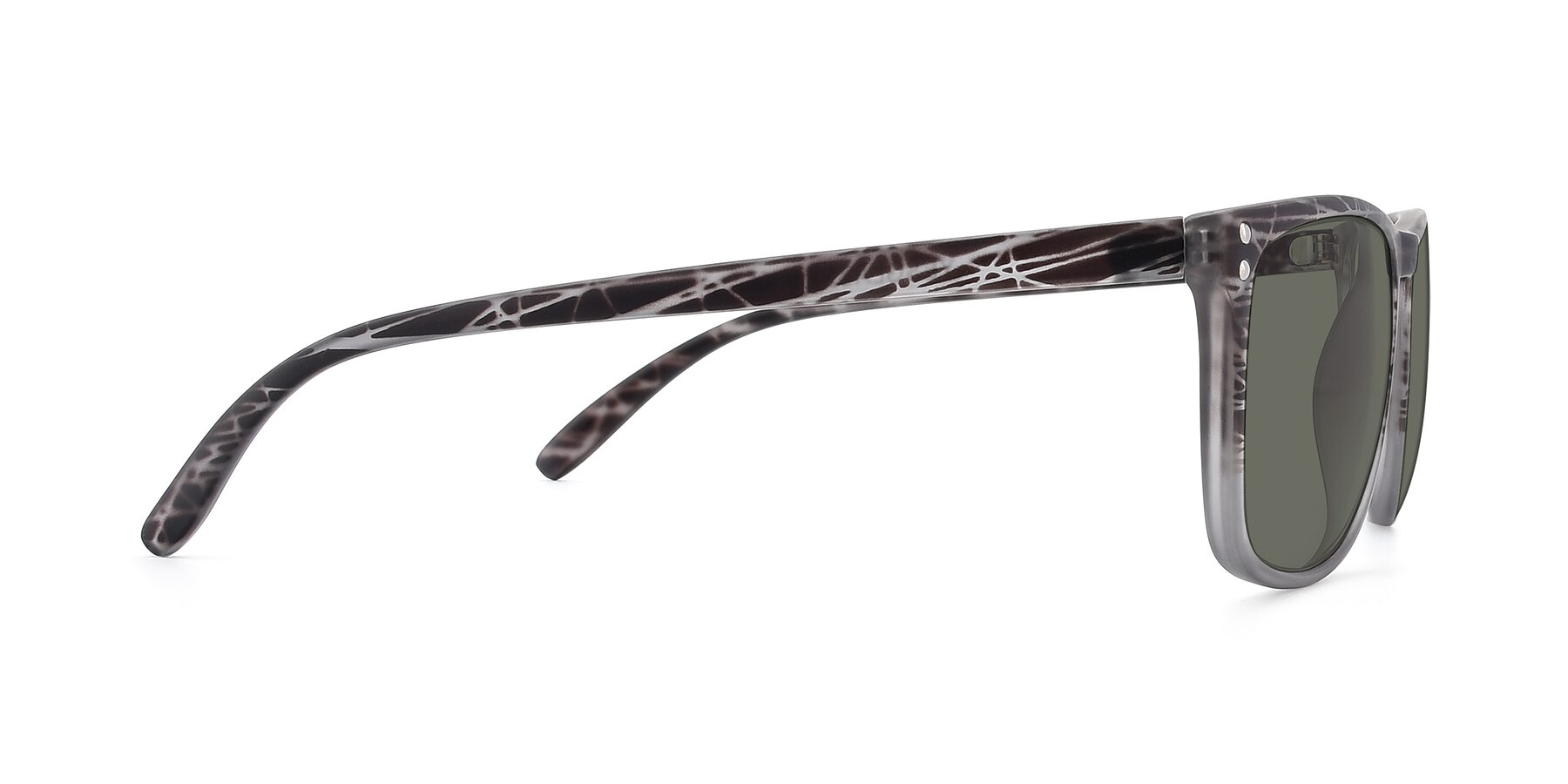 Side of SSR411 in Translucent Floral Grey with Gray Polarized Lenses
