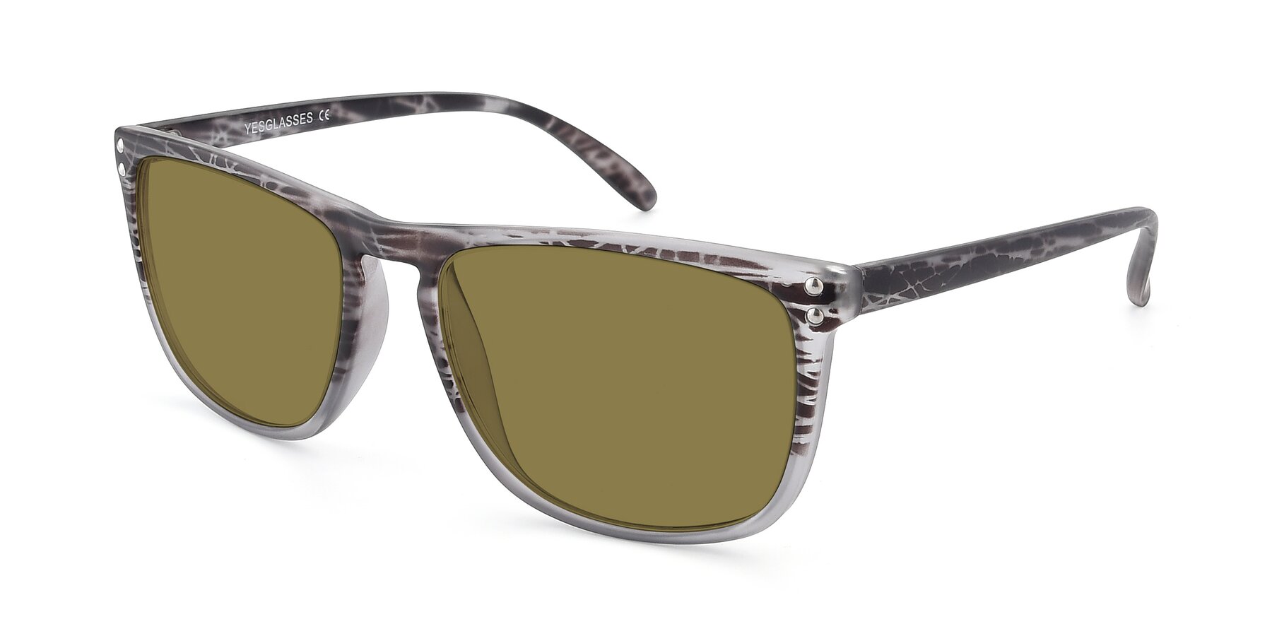 Angle of SSR411 in Translucent Floral Grey with Brown Polarized Lenses