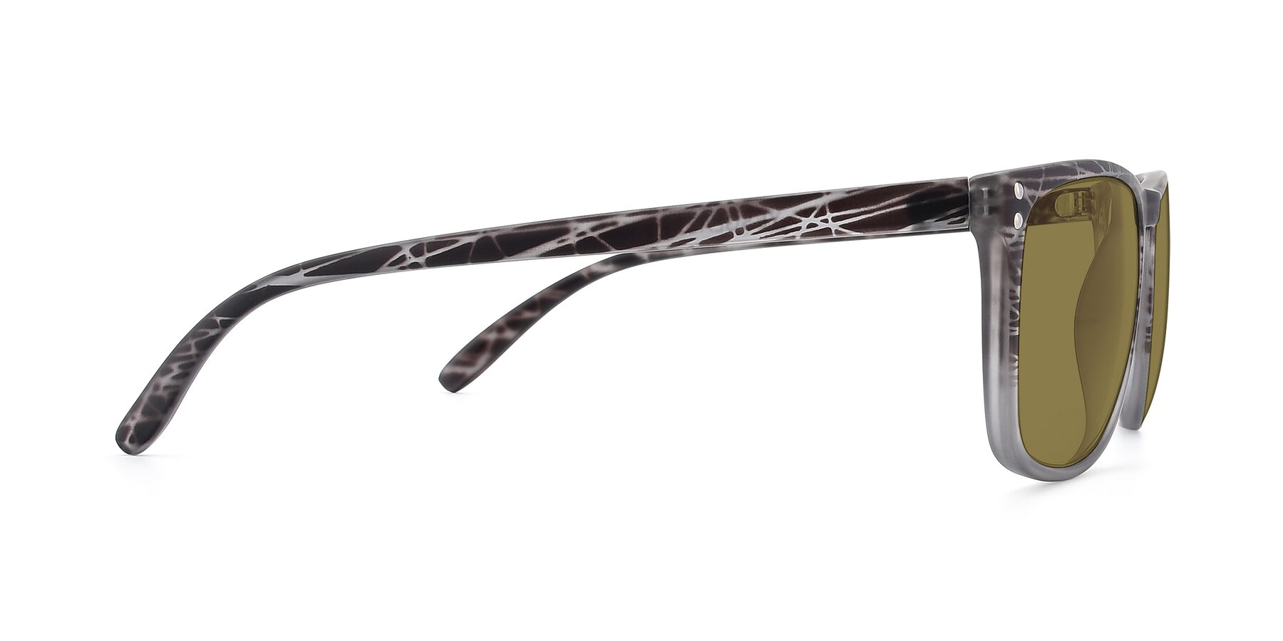 Side of SSR411 in Translucent Floral Grey with Brown Polarized Lenses