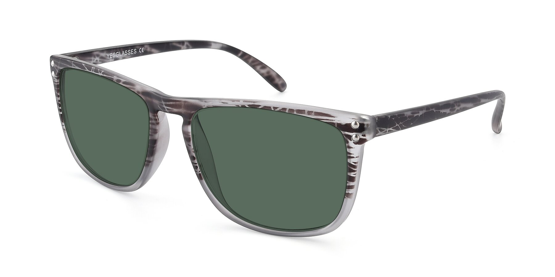 Angle of SSR411 in Translucent Floral Grey with Green Polarized Lenses