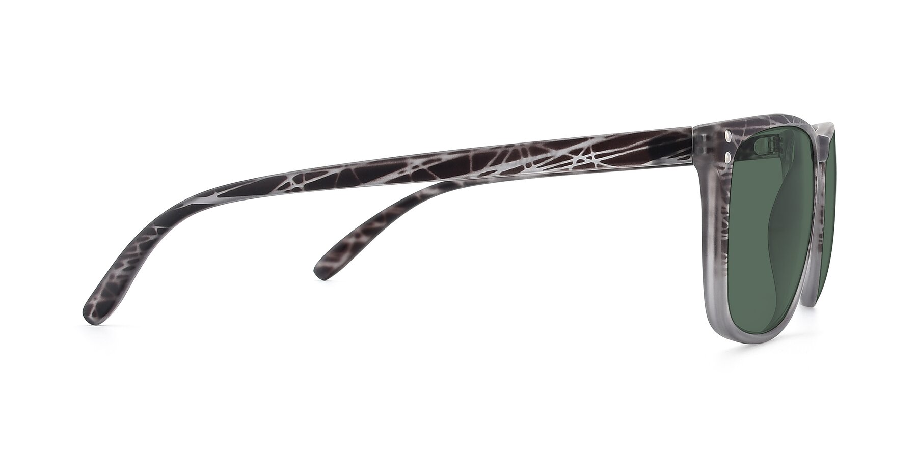 Side of SSR411 in Translucent Floral Grey with Green Polarized Lenses