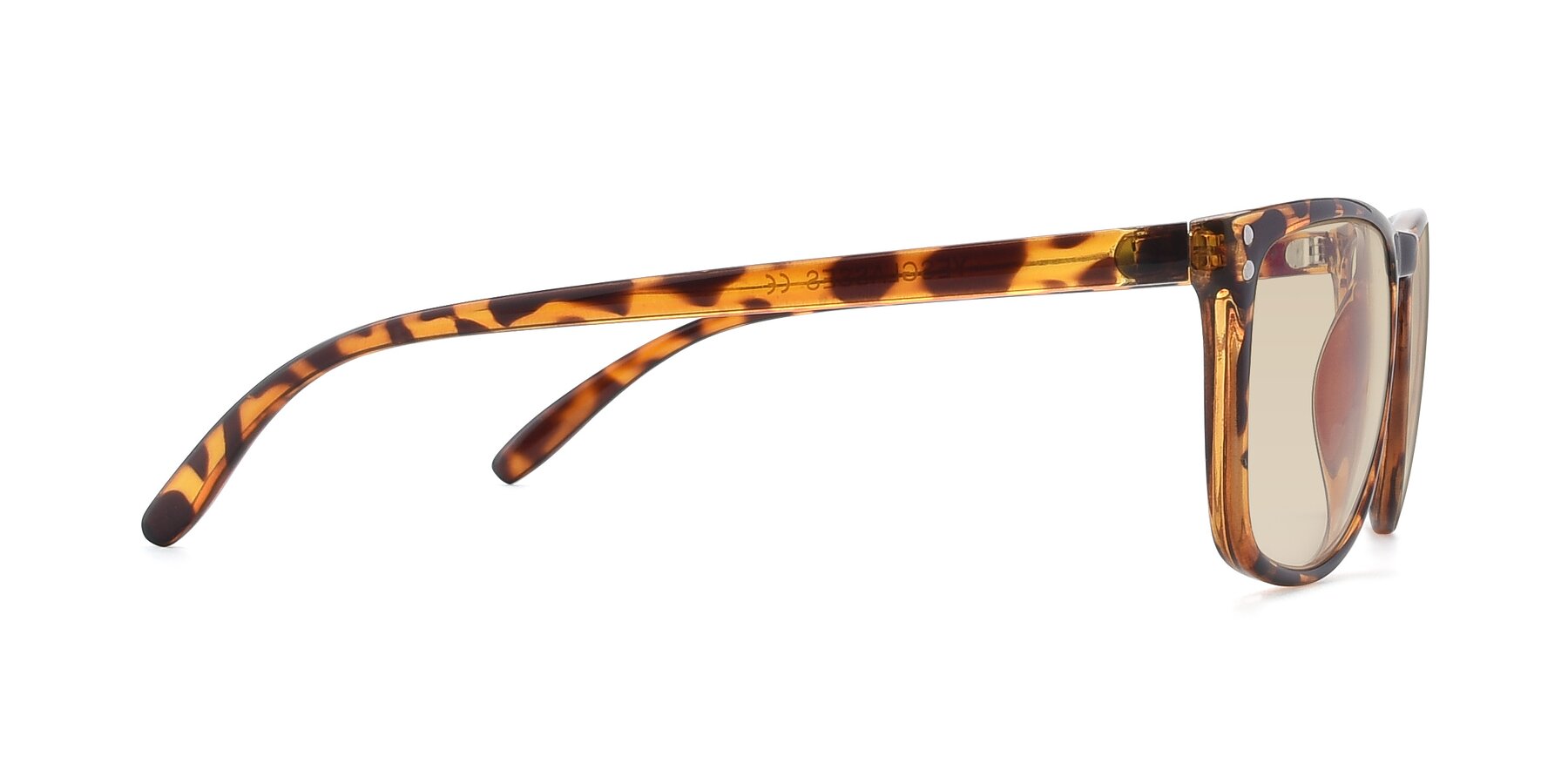 Side of SSR411 in Translucent Orange Tortoise with Light Brown Tinted Lenses