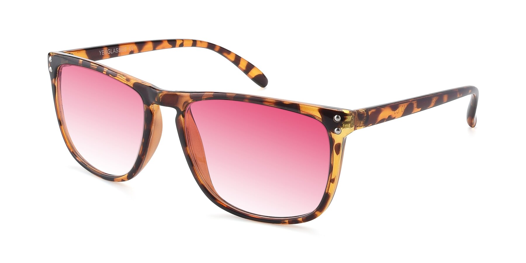 Angle of SSR411 in Translucent Orange Tortoise with Pink Gradient Lenses