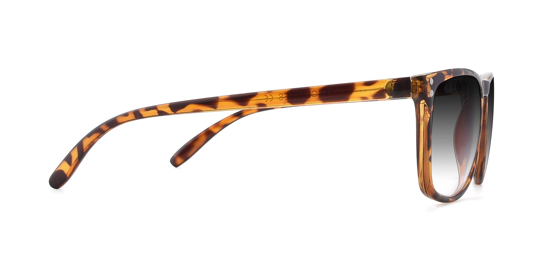 Side of SSR411 in Translucent Orange Tortoise with Gray Gradient Lenses