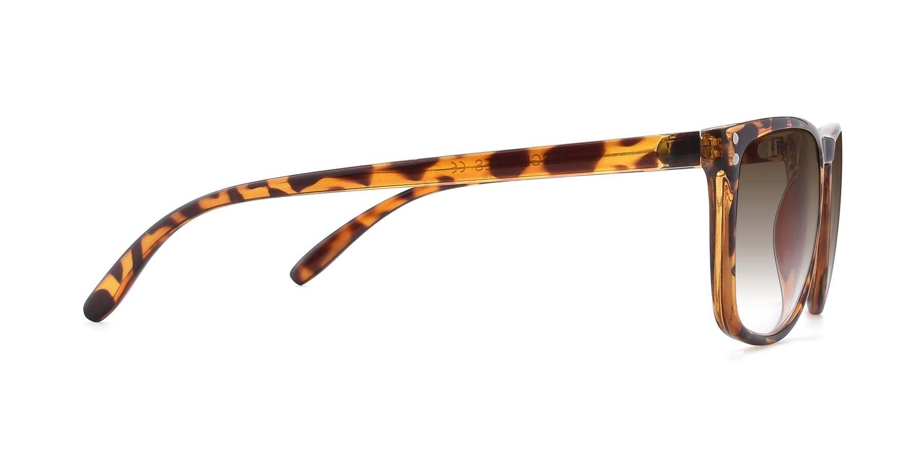 Side of SSR411 in Translucent Orange Tortoise with Brown Gradient Lenses
