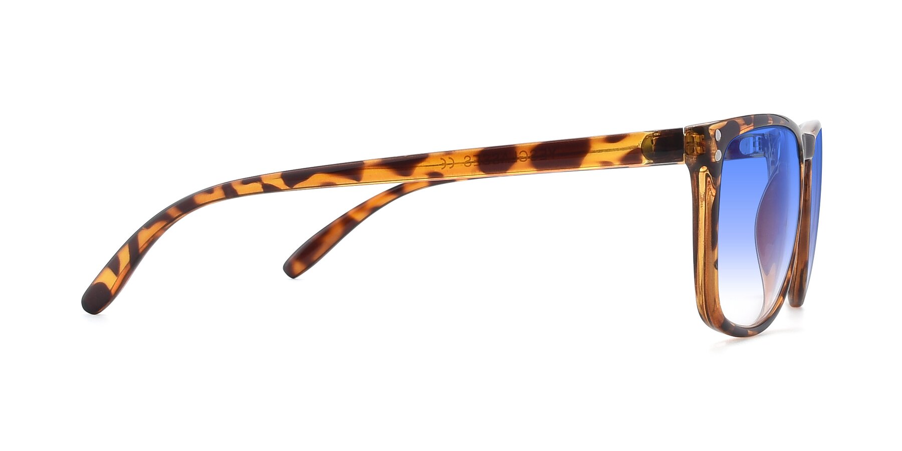 Side of SSR411 in Translucent Orange Tortoise with Blue Gradient Lenses