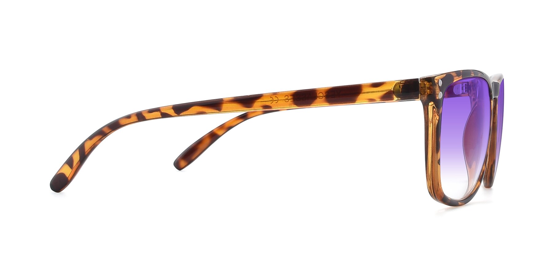 Side of SSR411 in Translucent Orange Tortoise with Purple Gradient Lenses