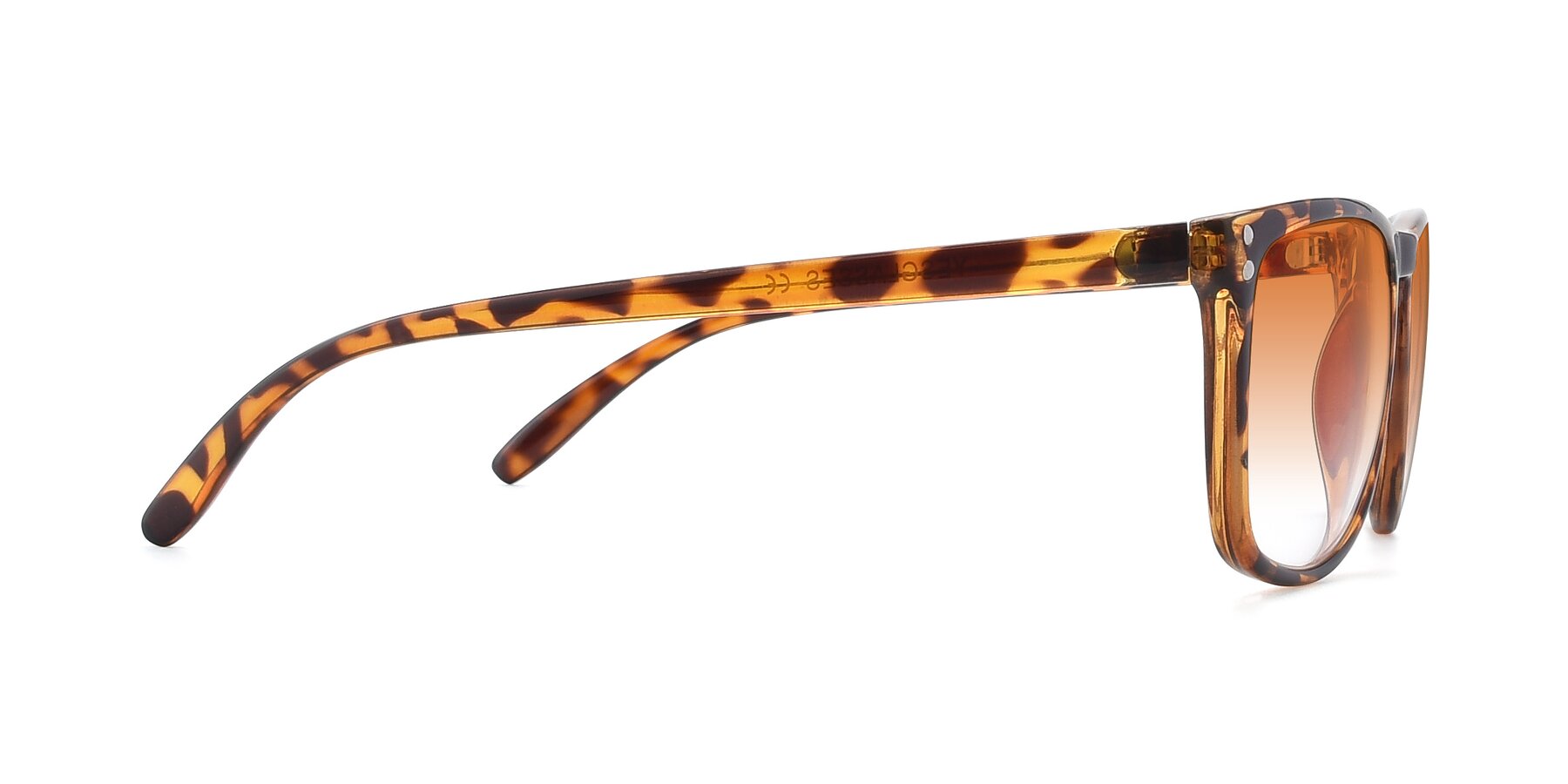 Side of SSR411 in Translucent Orange Tortoise with Orange Gradient Lenses
