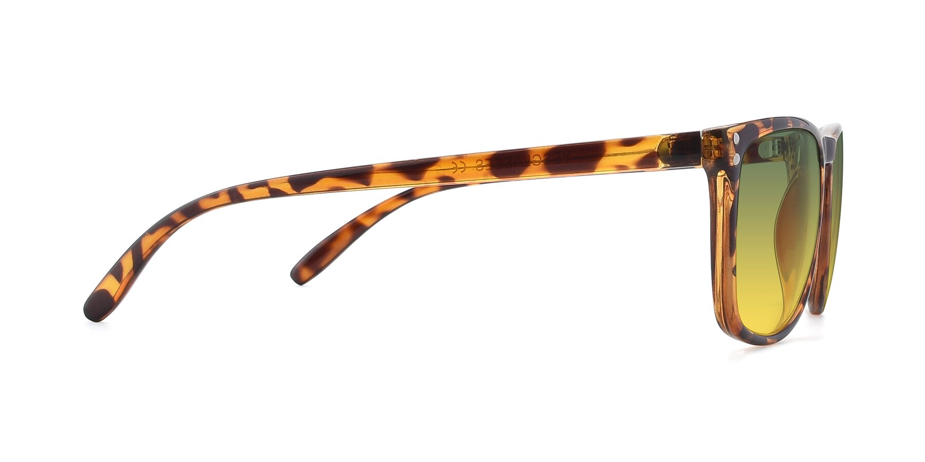 Side of SSR411 in Translucent Orange Tortoise with Green / Yellow Gradient Lenses