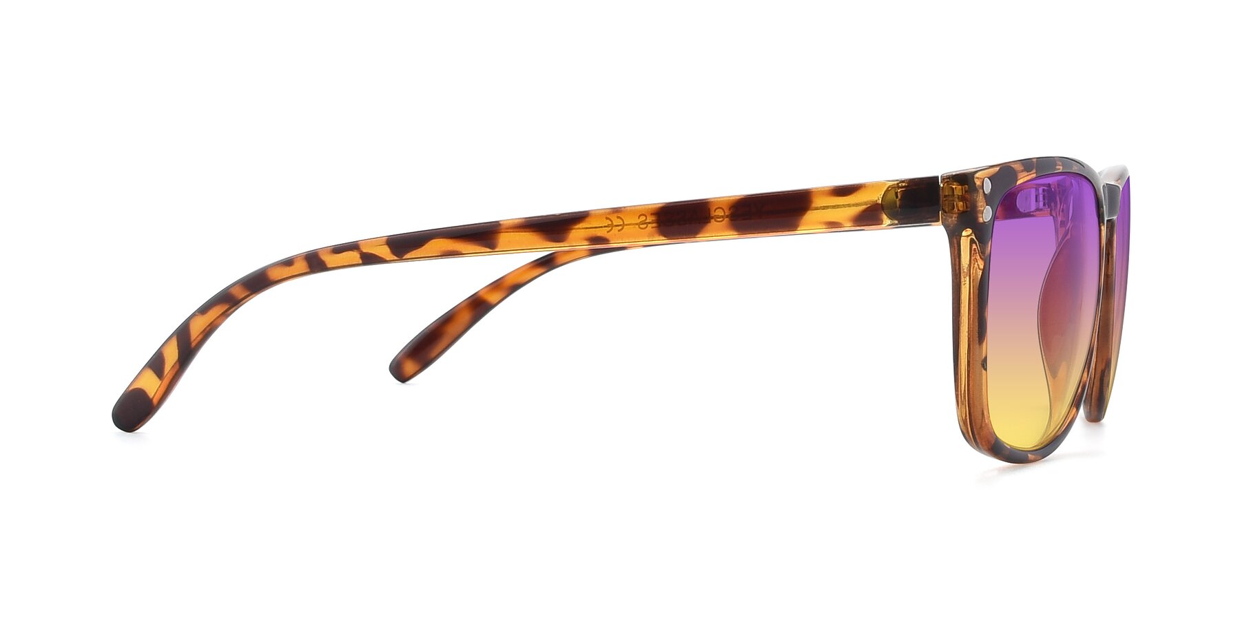 Side of SSR411 in Translucent Orange Tortoise with Purple / Yellow Gradient Lenses