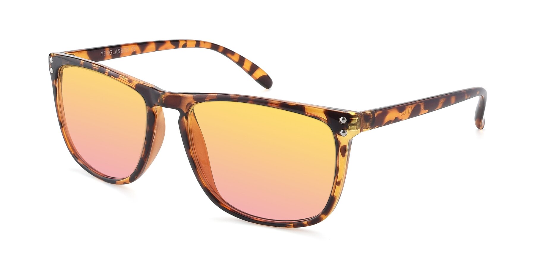 Angle of SSR411 in Translucent Orange Tortoise with Yellow / Pink Gradient Lenses