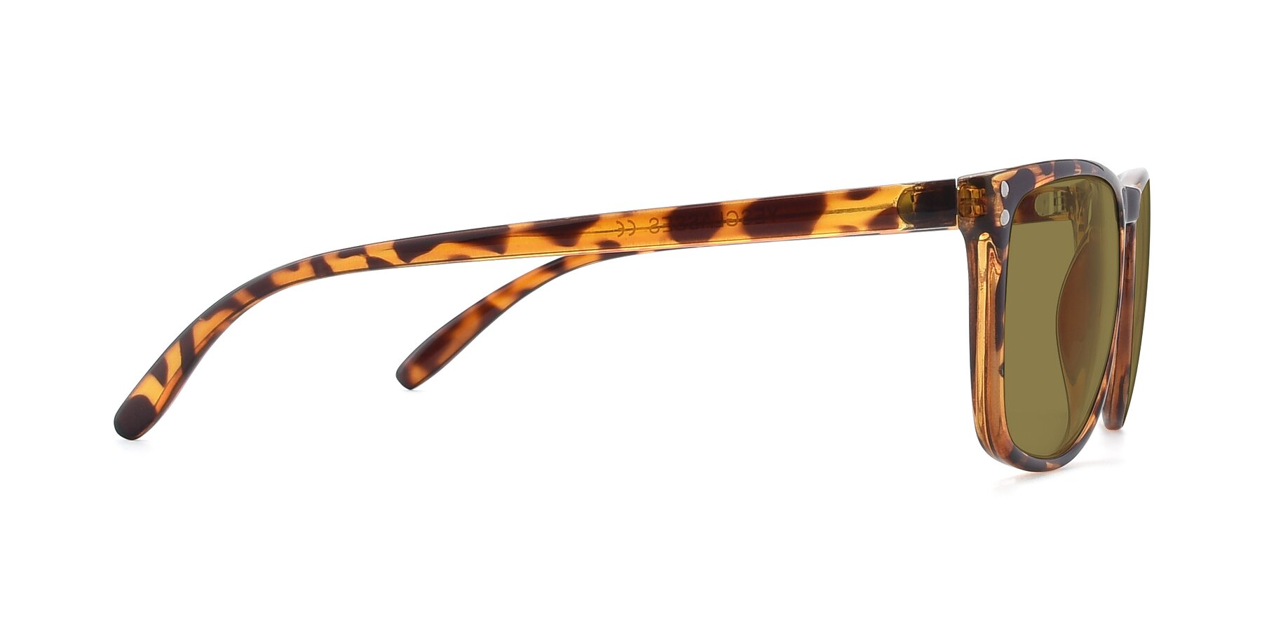 Side of SSR411 in Translucent Orange Tortoise with Brown Polarized Lenses